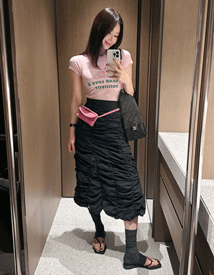 Lomen shirring skirt