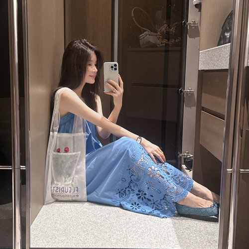 Square jasu long dress