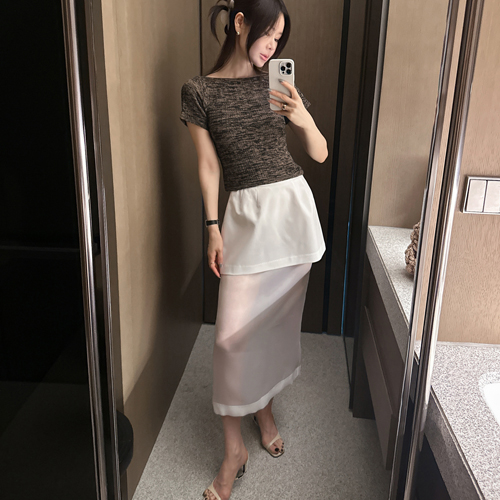 Jules see-through skirt