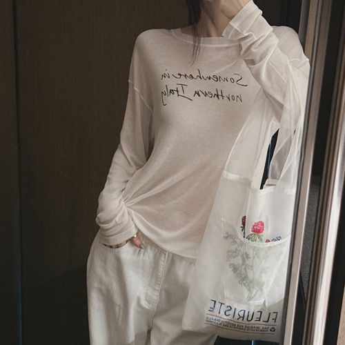 Lettering tencel tee