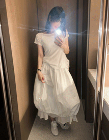Kiko balloon long skirt