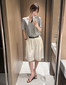 Deif pin-tuck harp pants