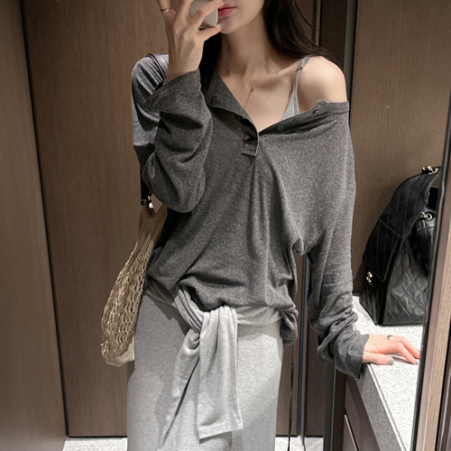 Ports string linen tee