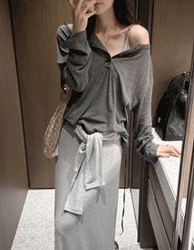 Ports string linen tee