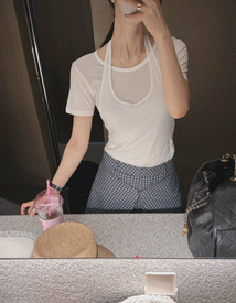 Ranch slim layered tee