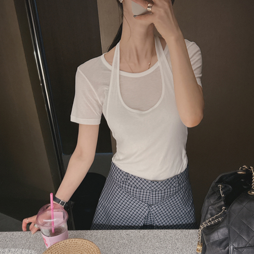 Ranch slim layered tee