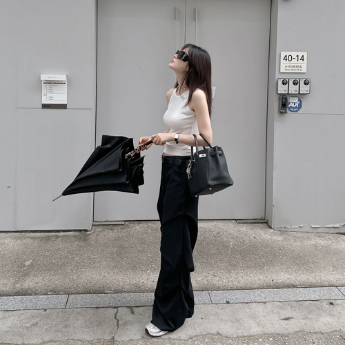 Colt pin-tuck wide slacks