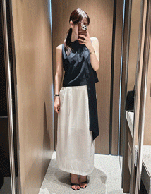 Flora pin-tuck maxi skirt