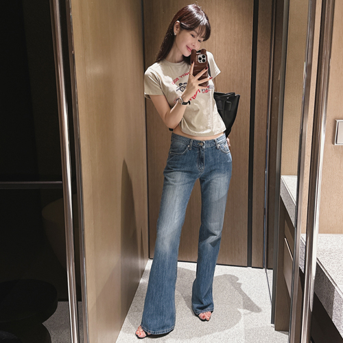 Sand slim denim