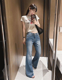 Sand slim denim