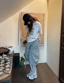 Heart cargo bermuda pants