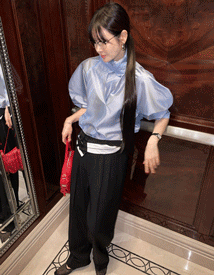 Steer tie blouse