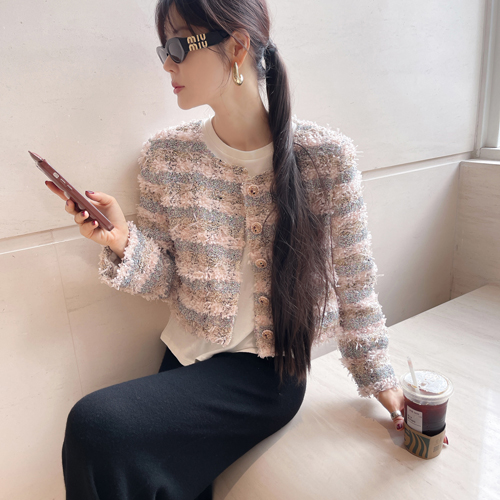 Bread pearl tweed jacket