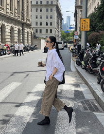 Baer frill banding pants
