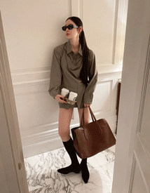 Thomas draping shirt set
