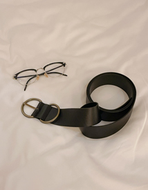 Bold leather belt