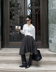 Blending pleats skirt