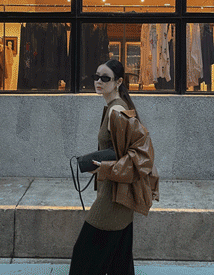 Notic fake leather jumper