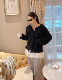 Noob tweed cardigan
