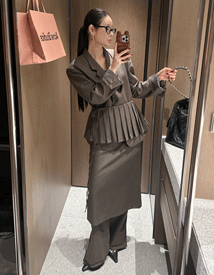 Paul wool pleats skirt