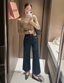 Dio pocket denim pants