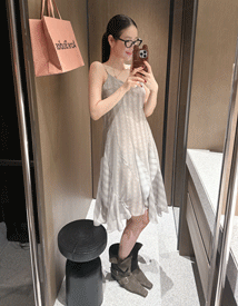 Mago frill slip dress