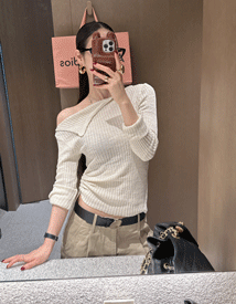 Leny unbal string knit