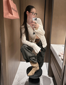 Connect crocher knit cardigan