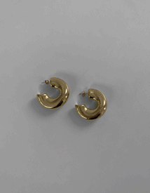 Glowy gold earring