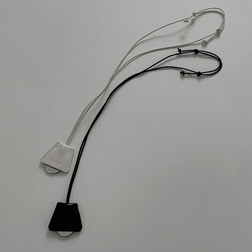 Angle leather necklace