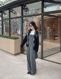 Argyle cash wool cardigan