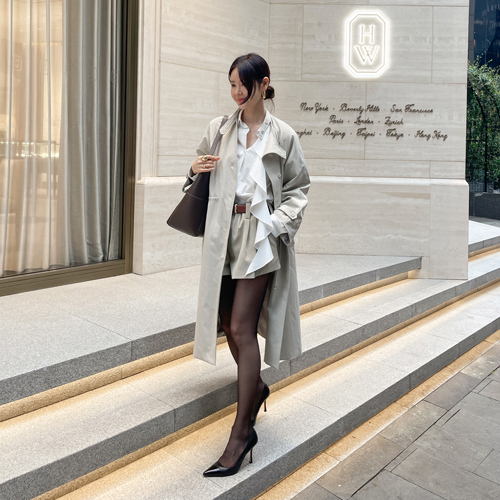 Ouvert single long coat