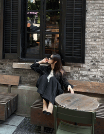 Stro black denim shirt