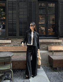 Stro black denim pants