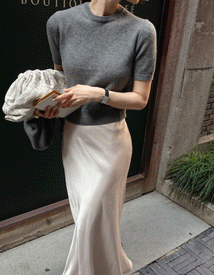Heavy short-sleeved knit