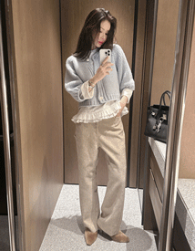 Ripply straight pants