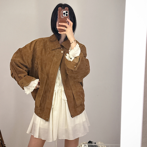 Brit lambskin suede jumper