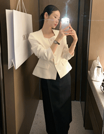 Boni square-neck jacket