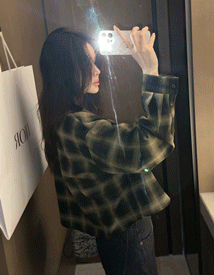 Alright tartan crop shirt