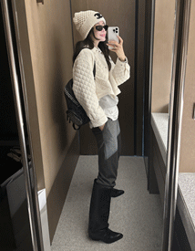 Quilt duckdown crop jumper