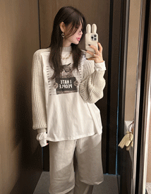 Mono cat long sleeve tee