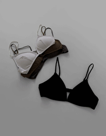 Scoop cotton slim bra top