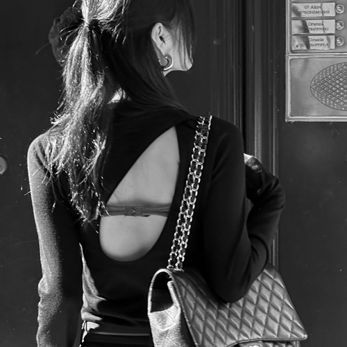 Scoop cotton slim bra top