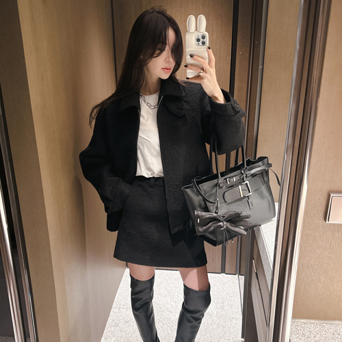 Bagel wool alpaca jacket