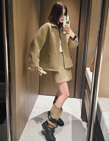 Bagel wool alpaca jacket