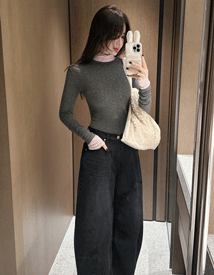 Bay round wool tencel tee