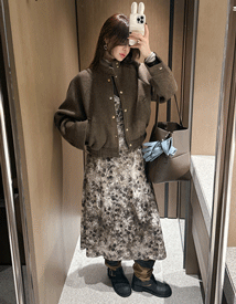 Balmacaan herringbone jacket