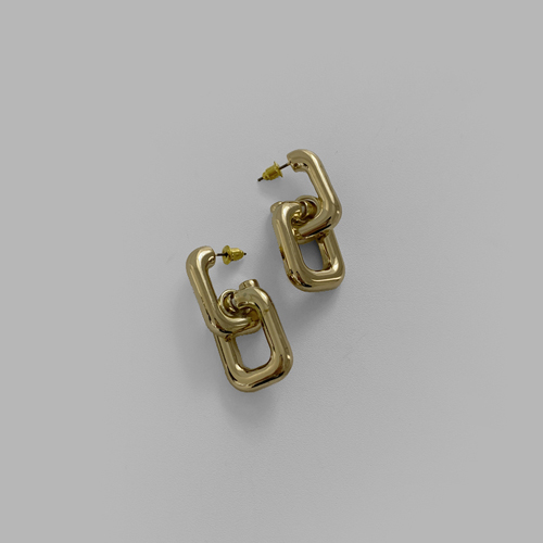 Chain square earring