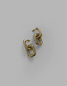 Chain square earring