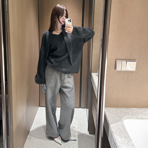 Dove fleece banding pants